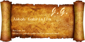 Jakob Gabriella névjegykártya